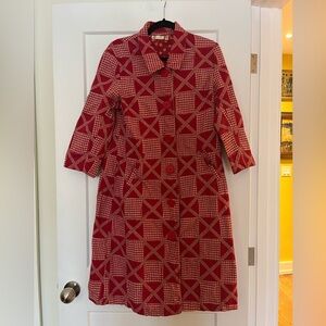 Vintage 100% Cotton Pink Red Kit Cornell Quilted Coat